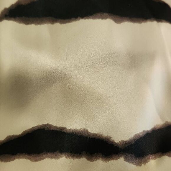 ATM Silk Charmeuse Tie Dye Stripe Crew Neck Shirt Dress Size M/L - Picture 9 of 9